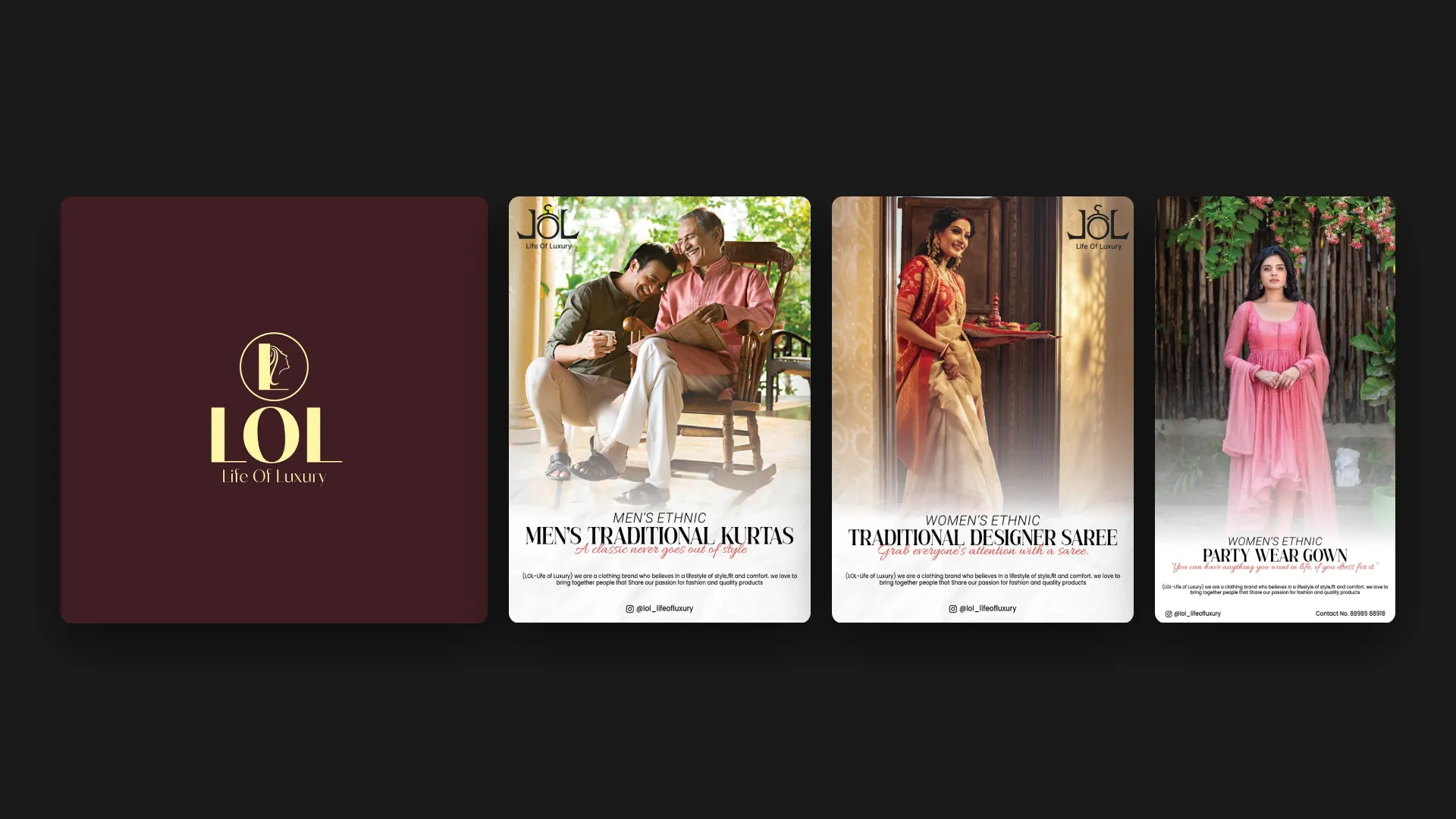 LOL — Life of Luxury — Logo Designing, Campaign Designing by Aditya Jain